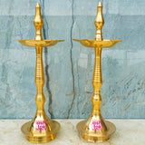 Brass Diya, Brass Kuthu Vilakku, Peacock Samai Diya Traditional and Elegant Looking diya, Pooja and Gifting (Pack of 2 Pcs)