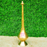Brass Rose Water Sprinkler, Brass Paneer Bottle, Sprinkler bottle for holy water (Height 13 Inches)