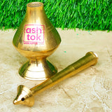 Brass Rose Water Sprinkler, Brass Paneer Bottle, Sprinkler bottle for holy water (Height 13 Inches)