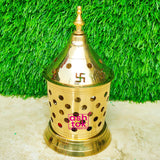 Brass Jali Akhand Jyoti Deep Oil Lamp with Jali Cover