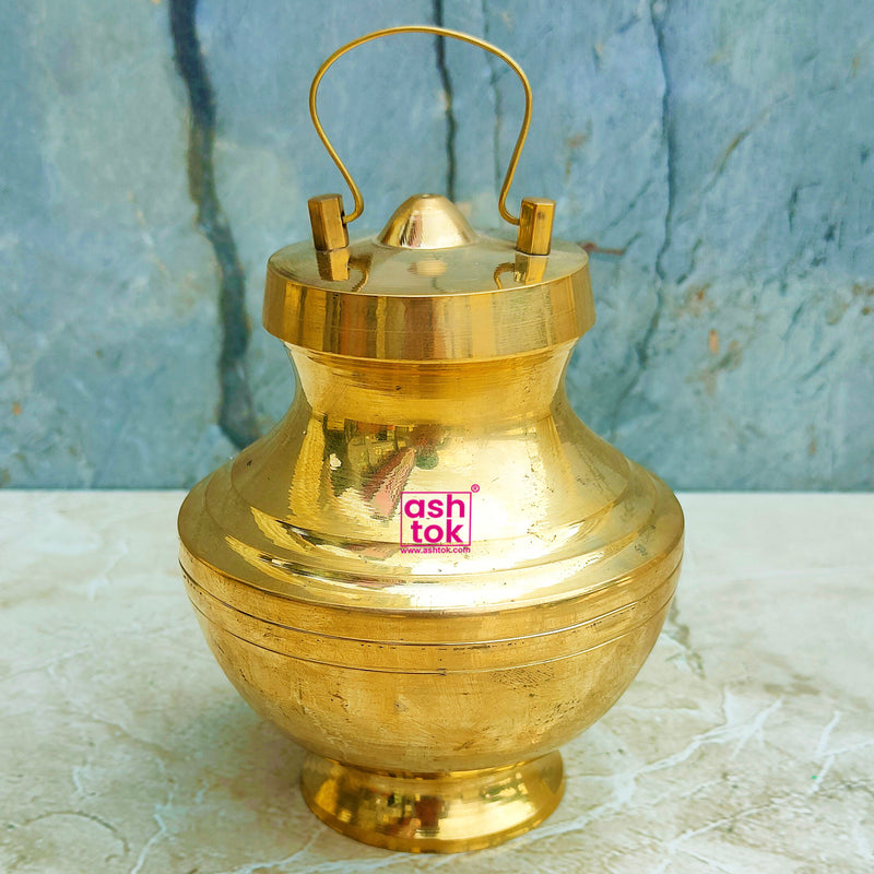  Brass Pooja Kalash Lota Pooja Items for Home and Pooja Lota Thali  Set 400ML : Home & Kitchen