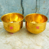 Brass Bowl, Multipurpose Brass Wati Bowl, Storage Bowl (Pack of 2 Pcs)