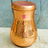 Copper Bottle Carafe, Copper Bedside Bottle, 750 ml