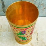 Meenakari Design Brass Lassi Glass, Premium Drinkware for Special Occasions