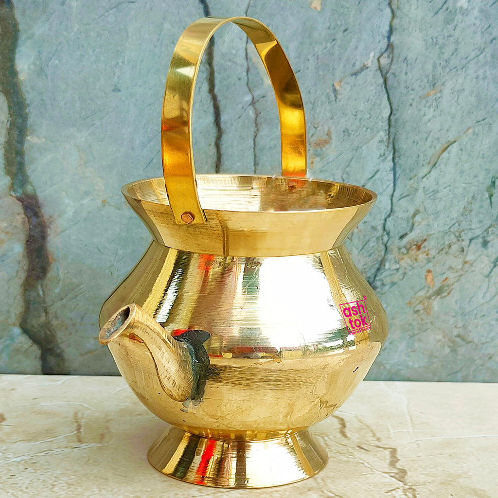 Brass Kamandalam for puja, Brass Lota for sadhu