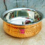 Copper Handi For Serving Biryani, Steel Copper Handmade Handi, Hotelware, Tableware