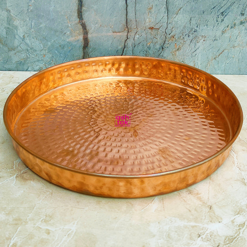 Buy Pure Copper Plate, Copper Thali, Parat Online