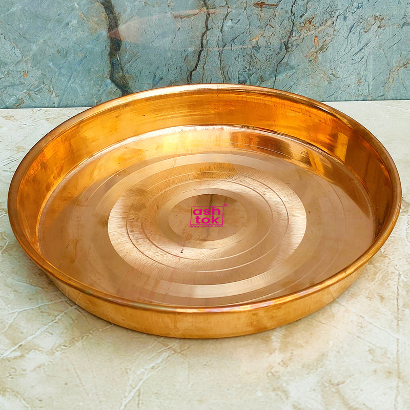 Pure Brass Solid Thali Set Round 5 Piece Set |Pital Dinner Set | Hammered  Design L | Brass Dinnerware Set, For Gifting Diwali Special Gold