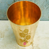 Pure Brass Handmade Water Glass, Lassi Glass, Drinkware & Serveware (Dia 5 Inches)