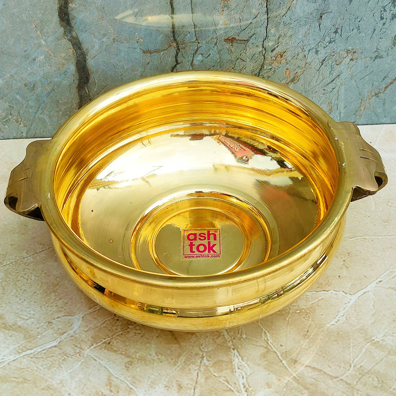 Urli Bowl Brass, Decorative Brass Designer Urli (Dia 6 Inches)