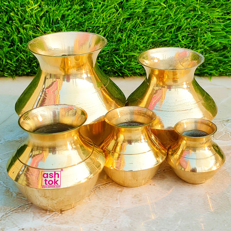 Brass Designer Lota, Brass Lota For Puja, Pital Lota For Puja
