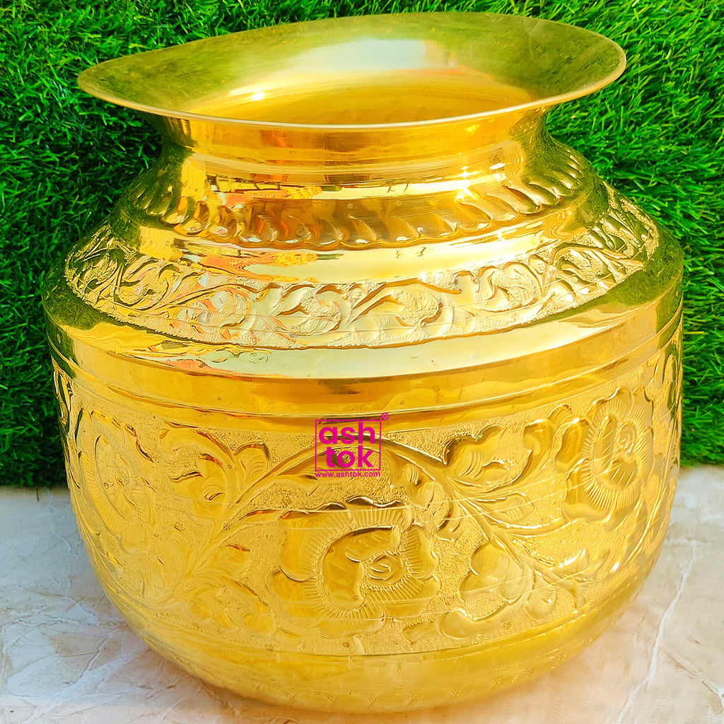 Mangala Snanam Set, Brass Plant Pot, Brass Flower Pot. Pack of 5