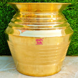Brass Pot, Brass Water Pot, Brass Ghada, Kudam, Pooja Kalash for Ceremonies
