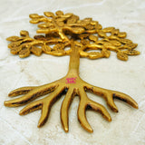 Brass Kalpavriksha Decorative Tree, Tree of Life with Roots