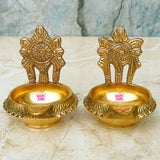 Brass Kuber Diya, Decorative Puja Diya, Oil Lamp, Diwali Diya, Mandir Diya