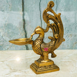 Brass Diya, Diya Traditional Oil Lamp Diya Peacock Design Diya Deepak Oil Lamp, Gift item