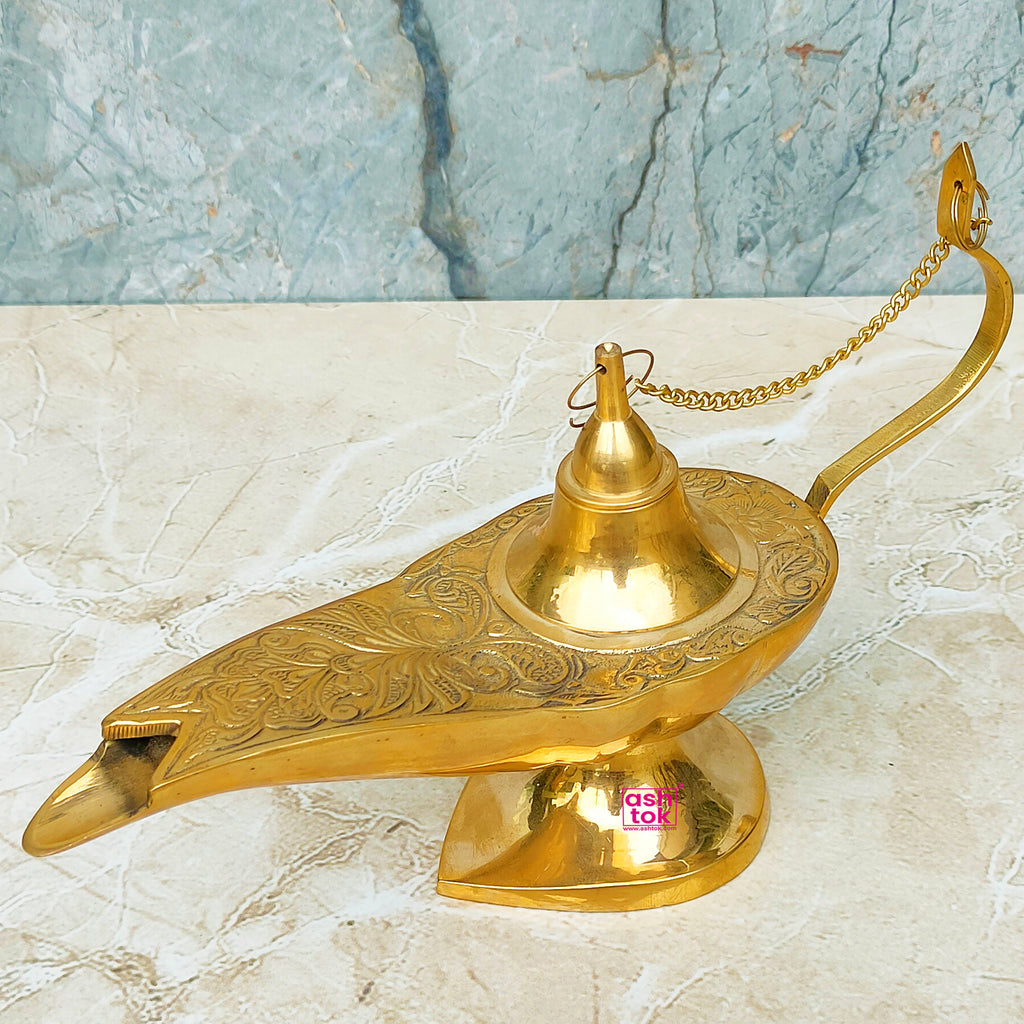 Brass Aladdin Chirag Lamp, Decorative Lamp – Ashtok
