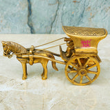 Brass Horse Cart, Traditional Antic Finish Horse Cart, Home Decor Item
