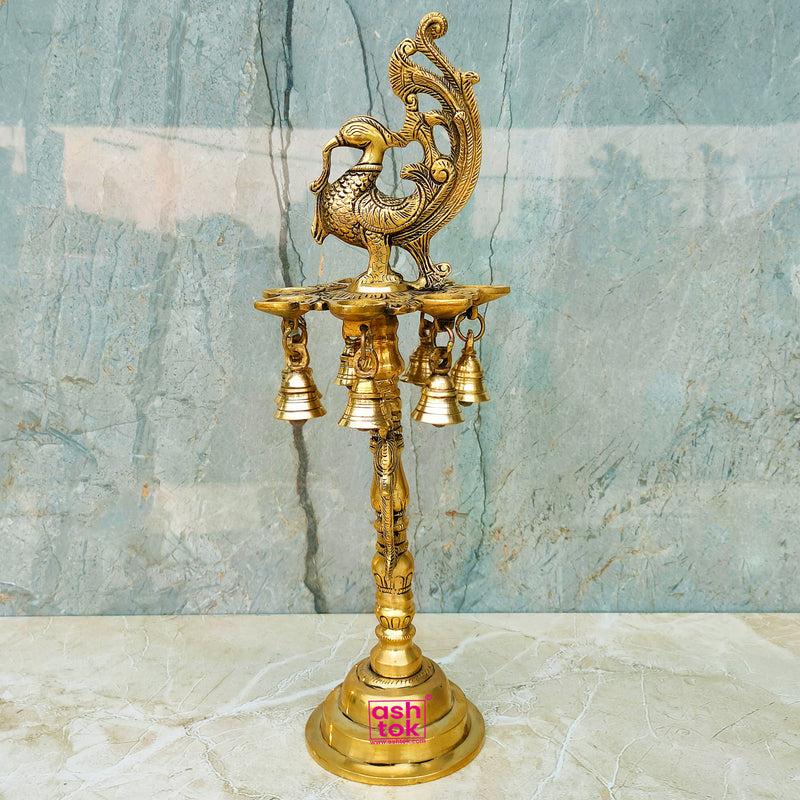Brass Peacock Diya