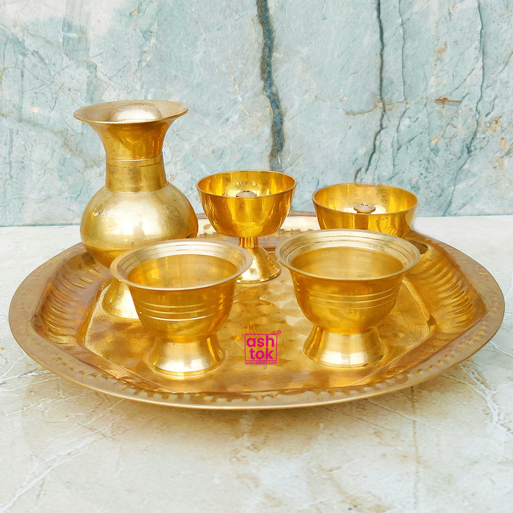 Brass Pooja thali Set