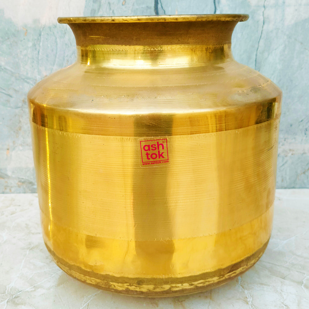 Brass water Pot, Brass Ghada, Pooja Kalash for Ceremonies