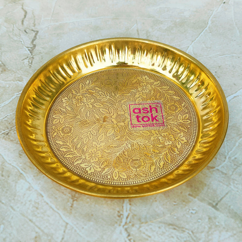 Brass Thali / Brass Plate-KB023