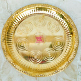 Brass Puja Plate, Multipurpose Plate, Puja Thali (Dia 10.5 Inches)