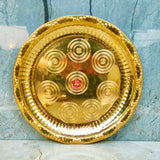 Brass Puja Plate, Multipurpose Plate, Puja Thali (Dia 10.5 Inches)