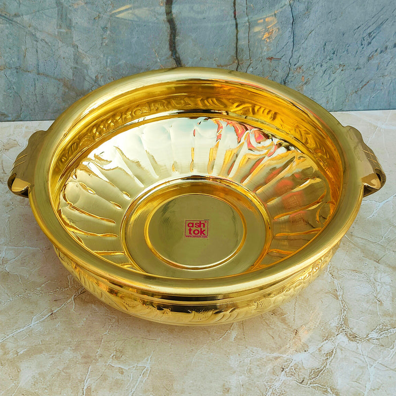 Brass Temple Puja Bell with Handle, Ghanta For Temple, Decorative