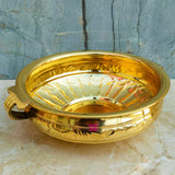 Brass Urli, Brass Urli For Flowers Designer and Floating Candles, Urli Bowl For Living Room Decoration, Best Uruli
