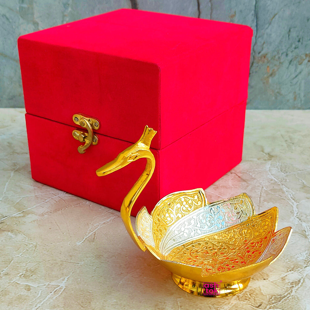 Meenakari Duck Design Gift Bowl, Return Gift Item