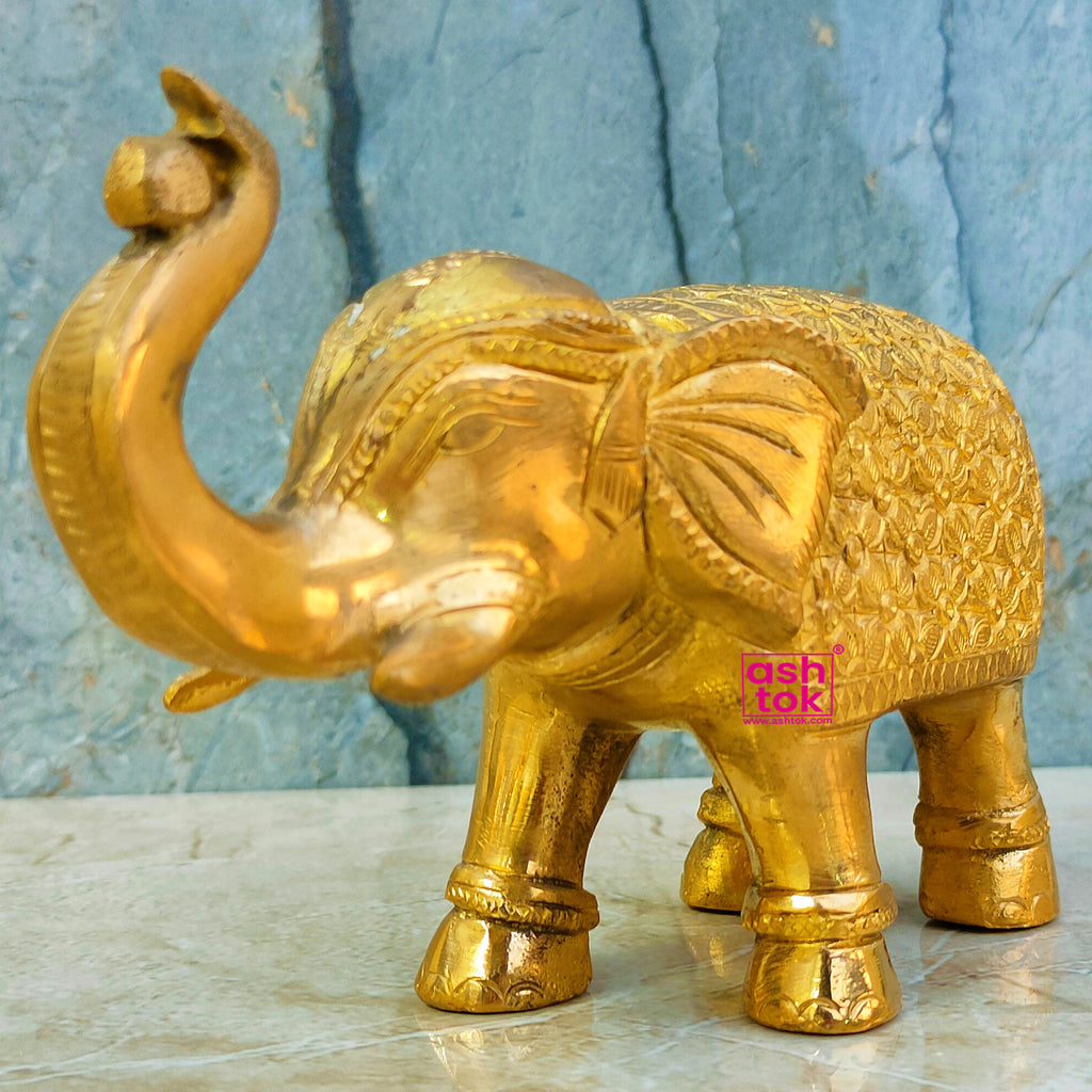 Brass Elephant, Brass Elephant Showpiece Home Decor