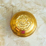 Brass Box, Brass Pooja Box with Embossed Ganesh Design on Lid