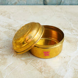 Brass Box, Brass Pooja Box with Embossed Ganesh Design on Lid