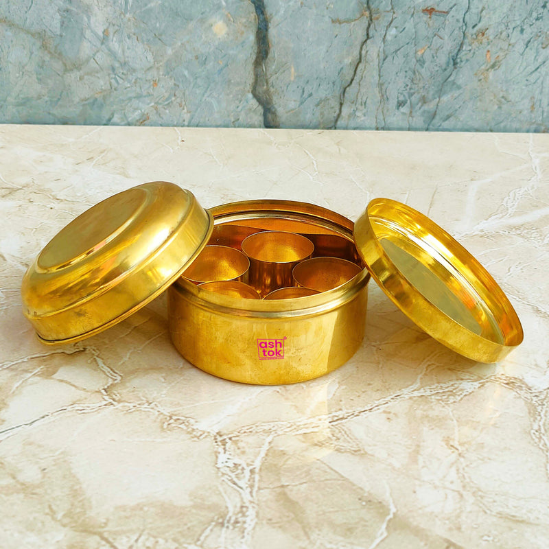 Madhuryam : Brass Spice Box