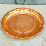 Copper Pooja Thali, Om Puja Plate