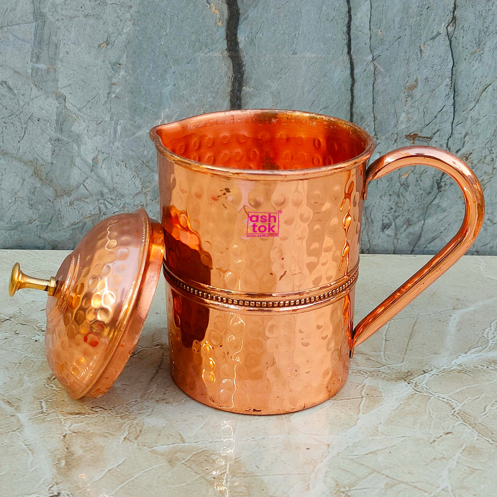 Hammered Design Copper Water Jug, Drinkware & Serveware on Special Occasions
