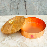 Metal Dry Fruit Bowl with Wooden Lid | Bakery Cake Box