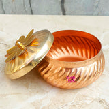 Copper Coloured Metal Dry Fruit Box, Wedding Return Gift Item,