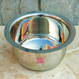 Stainless Steel Flat Bottom Patila, Tope for Cooking.