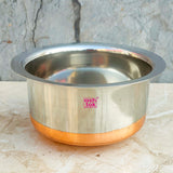 Patila Stainless Steel Copper Bottom Tope with lid