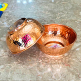 Copper Hammered wati, multipupose Copper dessert bowl, Anti-tarnish Copper Serving Bowl (Pack of 10 Pcs)
