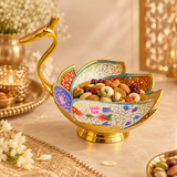 Meenakari Duck Design Fruit Bowl, Best Housewarming Return Gift