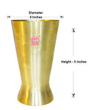 Luxury Kansa bronze tumbler set featuring two 250ML water glasses, perfect for premium table settings and gifting.