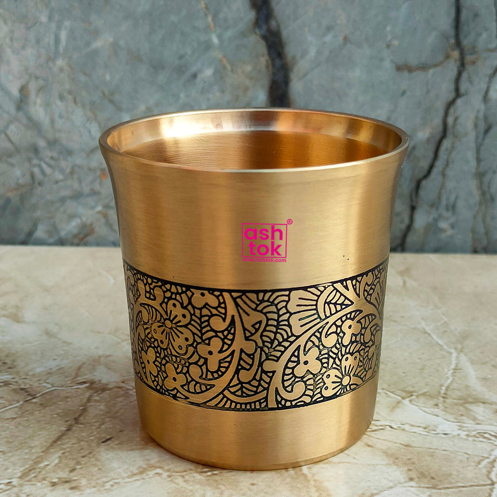 Premium pure Kansa dinnerware set with decorative etched finish, ideal for weddings, housewarming gifts, festive dining, and luxury tableware.