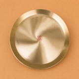 Pure Kansa bronze dinner thali plate with elegant matt finish and inclined design, 11 inch diameter, ideal for traditional Indian dining.
