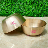 Traditional bronze Kansa serving bowls with matt finish, designed for elegant dining, serving snacks, and everyday use