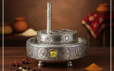 Handcrafted German Silver Chakki – Traditional Pooja & Ritual Grinder