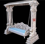 Royal German Silver Cradle with Canopy – Handcrafted Traditional Jhula