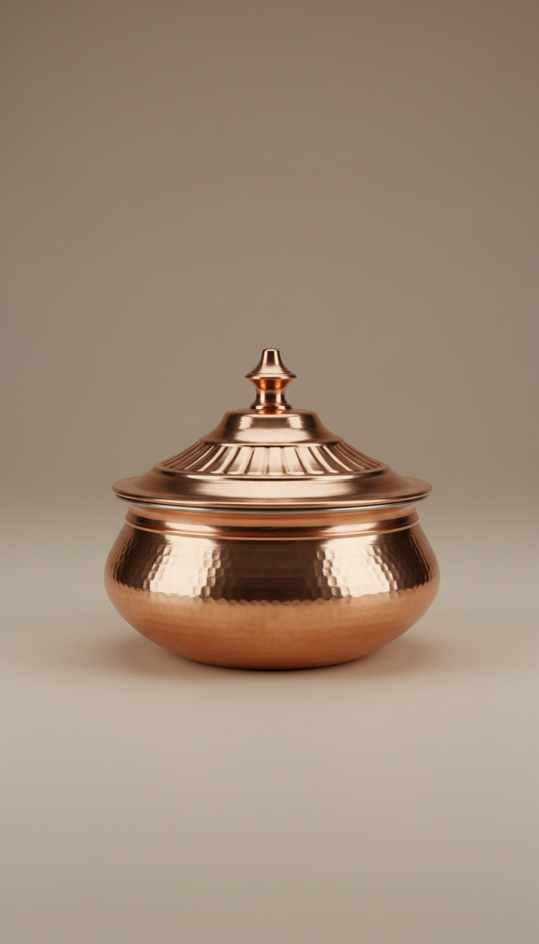 Signature Copper Biryani Handi With Lid